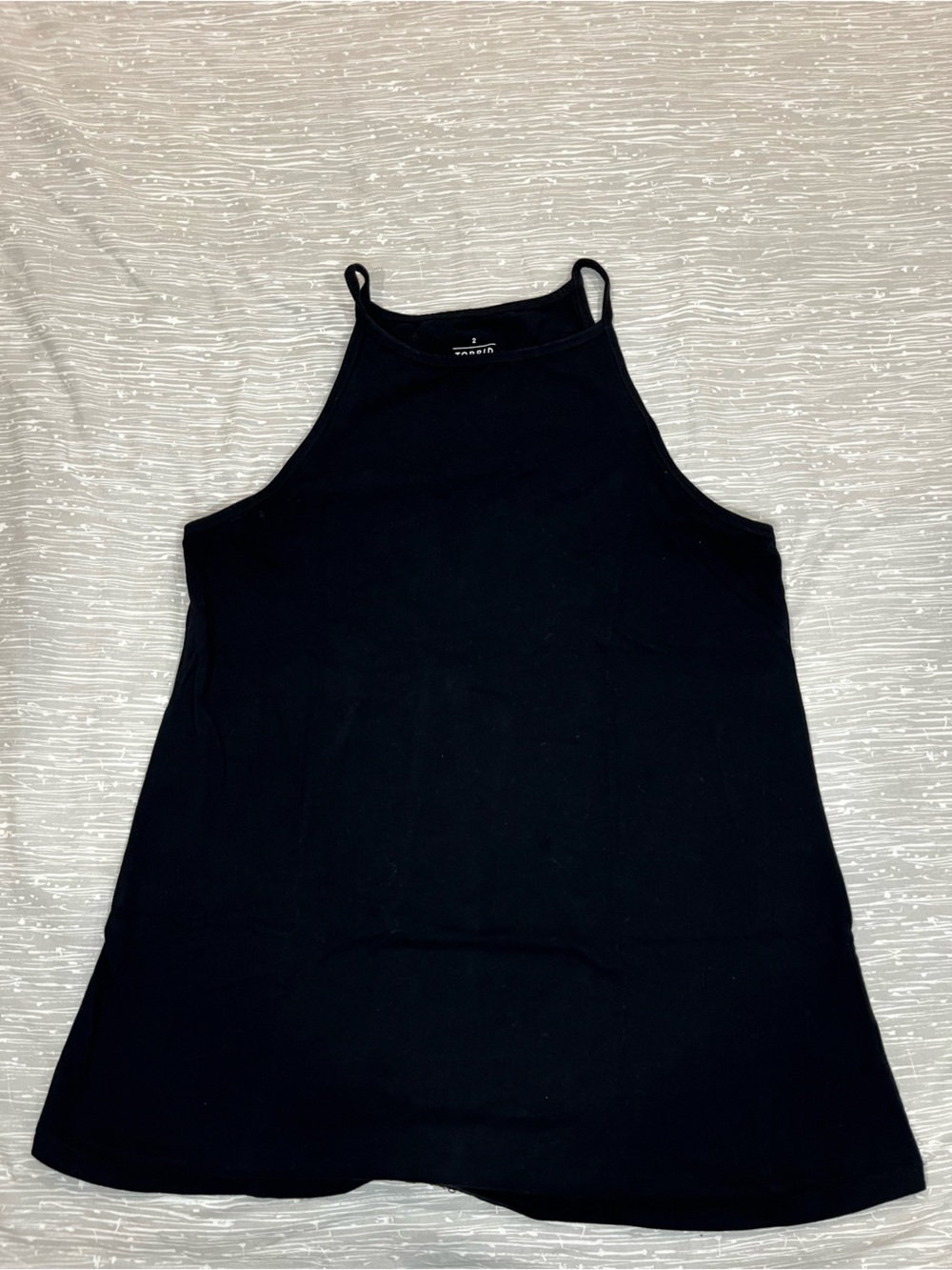 Black High-Neck Halter Style Tank